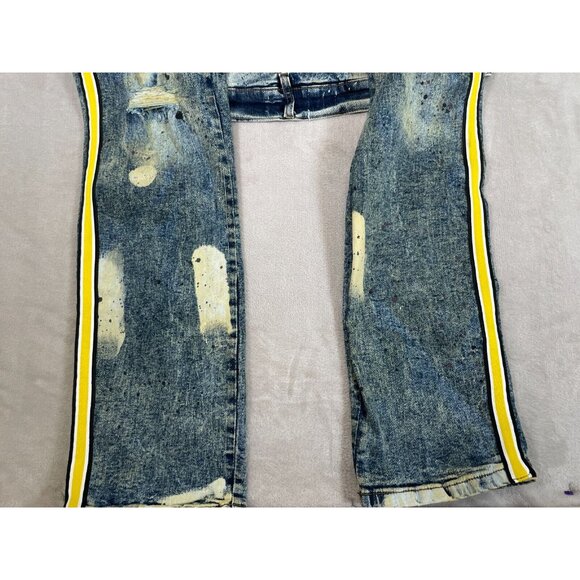 FWRD Buckle Up Super Distressed Thrashed Grunge Jeans Size 42 - Picture 7 of 10